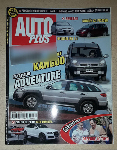 Revista Auto Plus N°44 Junio De 2008 Nuevo Renault Kangoo 