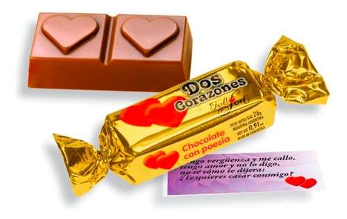 Dos Corazones Dos Corazones Felfort chocolate con leche con chocolate caja 520 g pack x 12