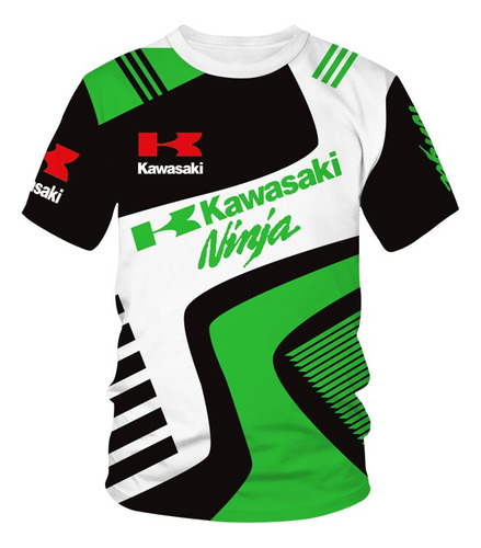 Playera De Manga Corta Con Impresión 3d De Kawasaki Tennis