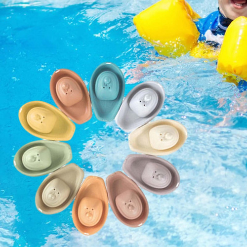 Nuevo 10 Piezas De Juguete De Barco De Baño For Bebé,