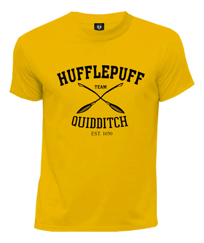 Camiseta Fan Escudo Casa Hufflepuff Quidditch Harry Potter