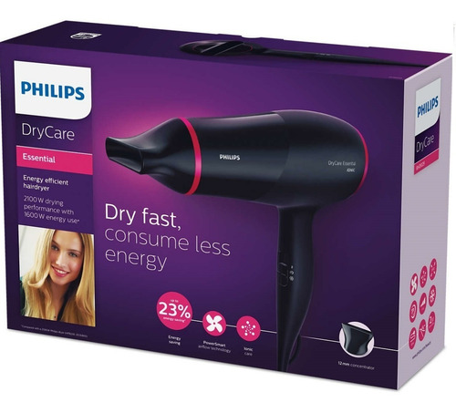 Secador De Pelo Philips Bhd029/00 Rinde 2100w Consume 1600w
