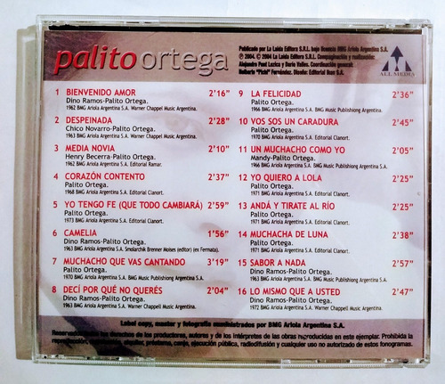 Palito Ortega Cd Nuevo Original Con 16 Temas Éxitos