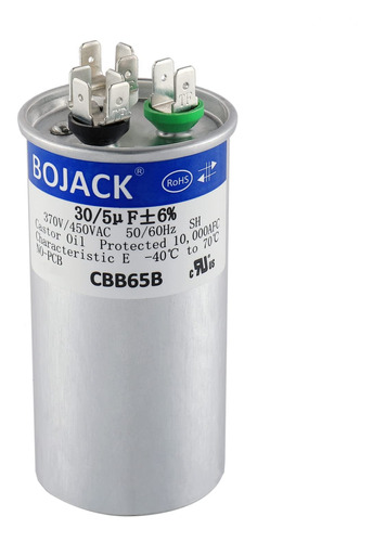 Bojack 305uf 30/5mfd 6% 370v/440v Cbb65 Condensador De Arran