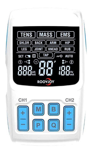 Electroestimulador Tens Ems Roovjoy 36 Canales 3en1