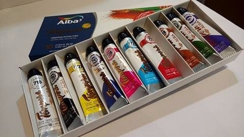 Imagen 2 de 2 de Témpera Profesional Alba Set X 10 Unidades De 18 Ml