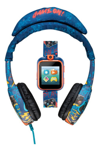 Smartwatch Para Niños Con Audifonos, Gamer Azul