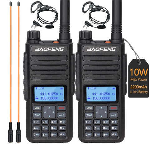 2 Radio Jamon Baofeng Mano Actualizacion Uv-5r 10 W Largo