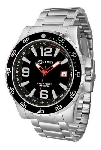 Relogio Masculino Xgames Grande Big Case Inox Xmss1043 P2sx