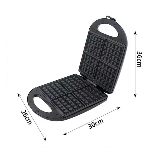 Imagen 7 de 7 de Maquina Para Wafles-wafflera Haeger 1400w 4 Wafles