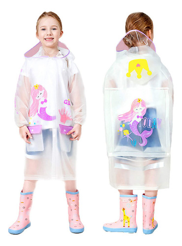A Chamarra Impermeable Suave Con Capucha For Niños,