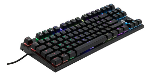 Teclado Mecanico Yeyian, Español, Swtich Blue, 87 Teclas Anti-Ghosting, Con 13 Efectos Iluminación RGB, Ergonómico, Resistente Al polvo y Derrames, N-Key Rollover, Para PC, Mac,Ps5 Outemu Blue YAT1804