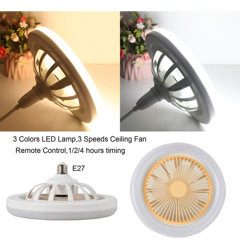 (y) Ventiladores Con Luz Led, 3- Modernos Para Lámpara Smart