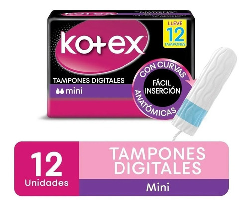 Kotex Tampones Digitales Mini 12 Unidades