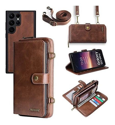 Funda Para Galaxy S23 Ultra Billetera Desmont Con Correa Mar