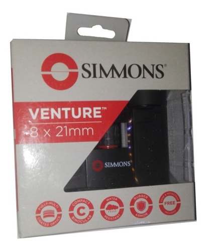 Binoculares Simmons 8 X 21 Mm Resistente Al Agua, Venture