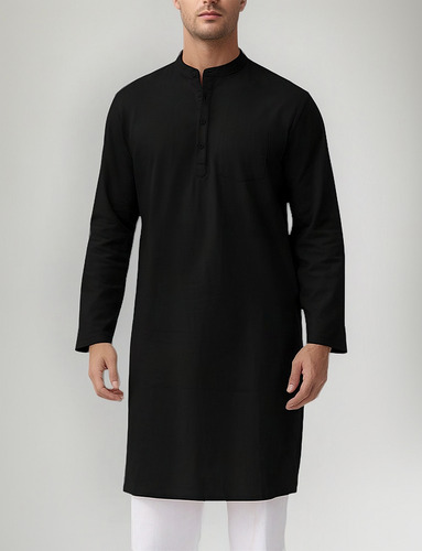 Camisas, Bata Kurta India De Algodón Y Lino, Bata Larga Para