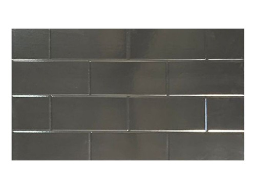 Ceramica Cocina Pared Simil Subway Negro 31x53 1ra Lourdes