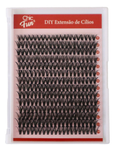 Cílios Tufinho 30d Curvatura D 9-14mm Cílios Postiços 280pç