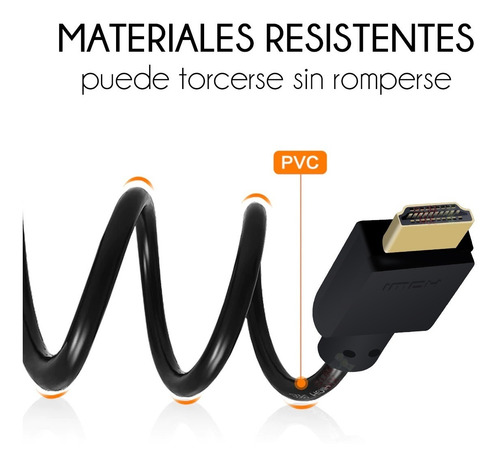 Imagen 5 de 9 de Cable Hdmi Saikang 4k 5mts Version 2.0 Ps4 Xbox One X Pc