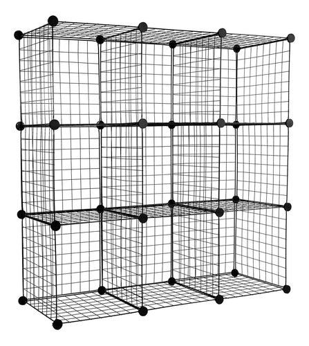 Organizador De Alambre 9 Cubos Modular, Estantería Apilable