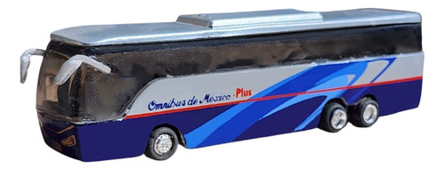 Autobús A Escala De Juguete Omnibus De Mexplus Coleccionable Plateado