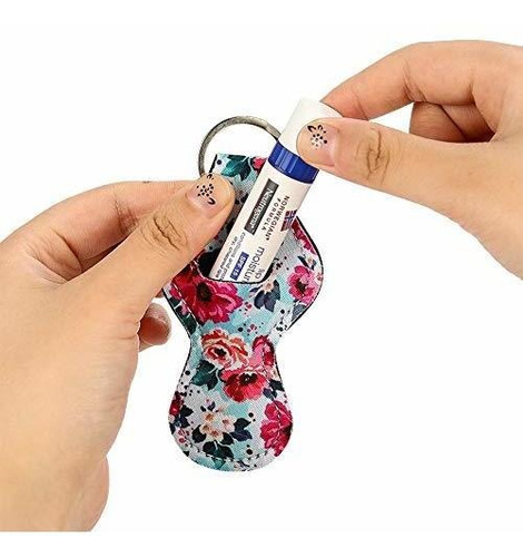 Vmorde 10 Piezas Llavero Con Balsamo Labial / Soporte Para