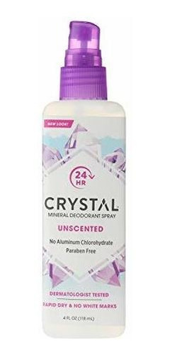 Spray Desodorante Mineral De Cristal, Sin Perfume, 4.0 Oz (p