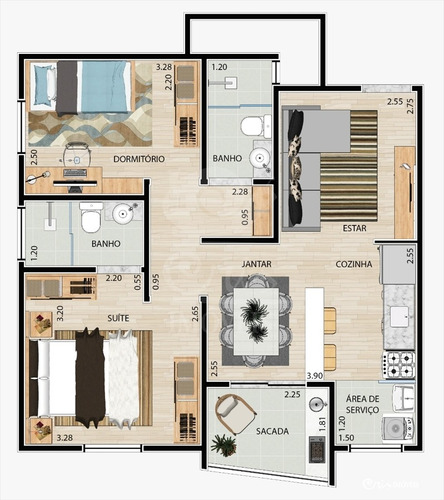 Imagem 6 de 7 de Apartamento Em Vila Bocaina - Mauá - Sp - Av05/172