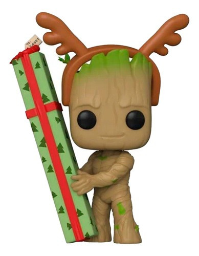 Funko Pop! Groot 64332 De La Coleccion Guardianes De La Galaxia Marvel Especial De Navidad Figura De Accion #1105