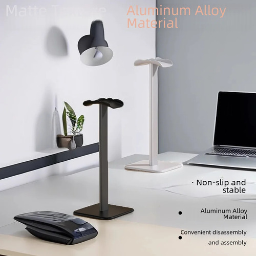 Blanco - Soporte Para Auriculares Para Computadora De Aleaci