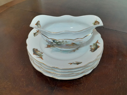Juego De Platos Para Pescado Blanco Pescado