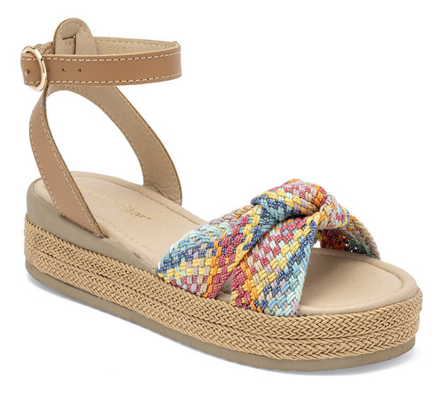 Sandalias Mujer Valeria Star 471 Camel Multicolor 125-887