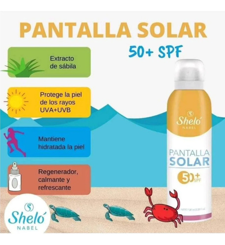 Pantalla Solar Corporal Spf 50+ Proteccion Solar Sheló Nabel