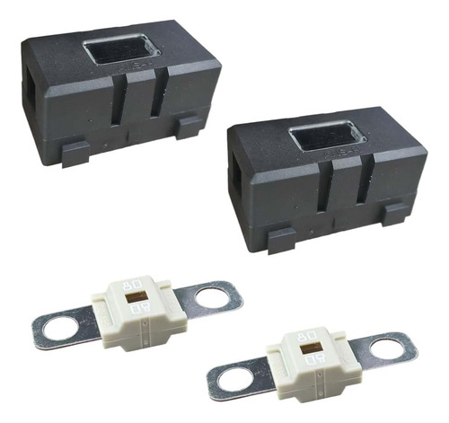 Portafusibles Automotriz Con Fusible 80a De Alta Corriente