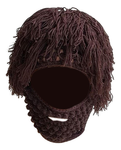 A Gorro Tejido Con Barba Para Niños, Máscara De Esquí