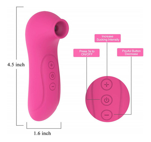 Vibrador Con Succionador De Clítoris Recargable Por Usb