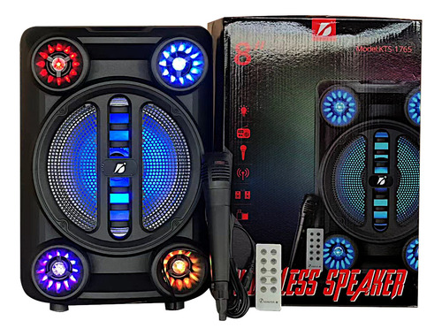 Bocina Portatil Amplificada Microfono Control 8in Fm Tws 4pz