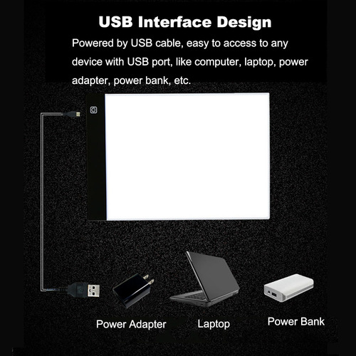 Caja De Luz Led Ultrafina De 240 X 148 Mm Para Escritura, Pi