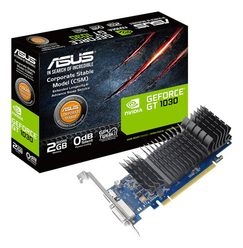 Tarjeta De Video Asus Geforce Gt 1030 2gb Dvi Hdmi Pce