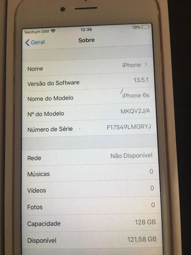 iPhone 6s 128gb Dourado
