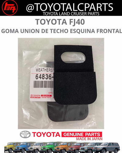 Gomas Unión De Techo Esquina Frontal Fj40 Toyota Original