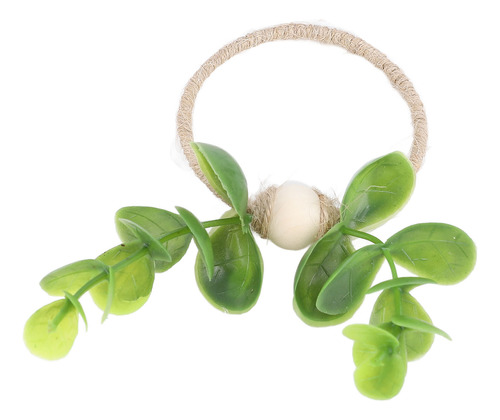 Servilleteros Plant Rope Con Cuentas De Madera, 10 Unidades,