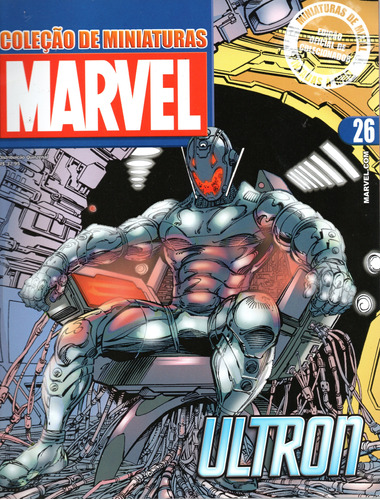 Coleção De Miniaturas Marvel N° 26 - Ultron  +  Miniatura - 20 Páginas Em Inglês - Editora Eaglemoss - Formato 22 X 27,5 - Capa Mole - 2013 - Bonellihq Abr24