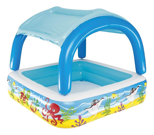 Piscina Bestway Inflable Con Toldo Desmontable 140x140x114cm