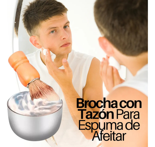 Kit Barba 3pz Capa Recolectora, Brocha, Tazón Metálico Barba