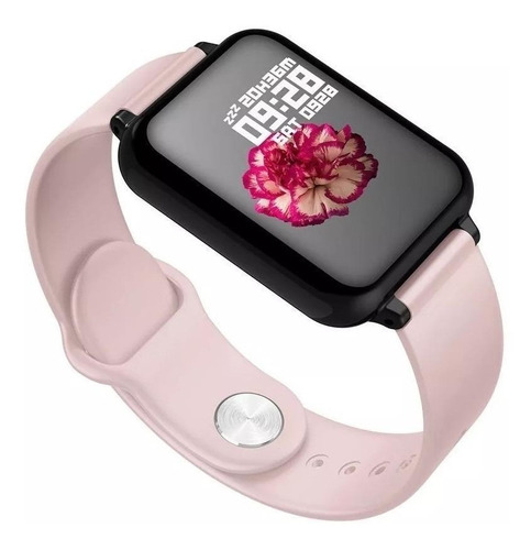 Smartwatch Besoner B57 1.3", malla  rosa