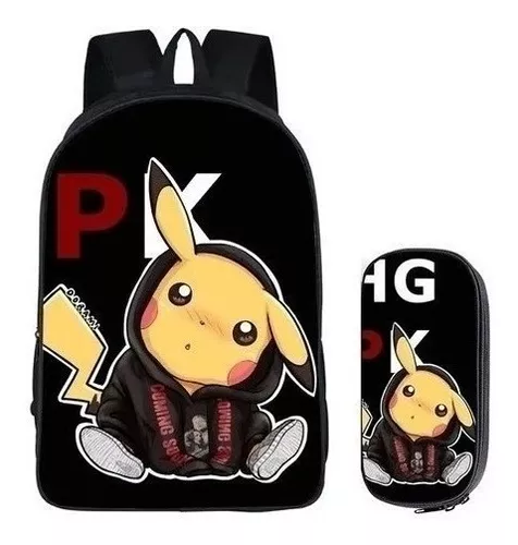 Pokémon pikachu 3pcs mochila escolar caja de almuerzo OEM