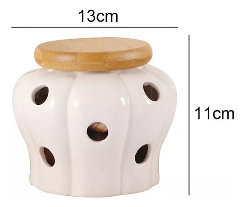 Contenedor De Almacenamiento De Ajo, Recipiente De Porcelana