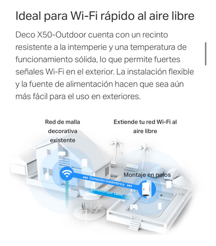 Sistema Wi-fi 6 Mesh Tp-link Deco X50 Outdoor Ax3000 Gigabit